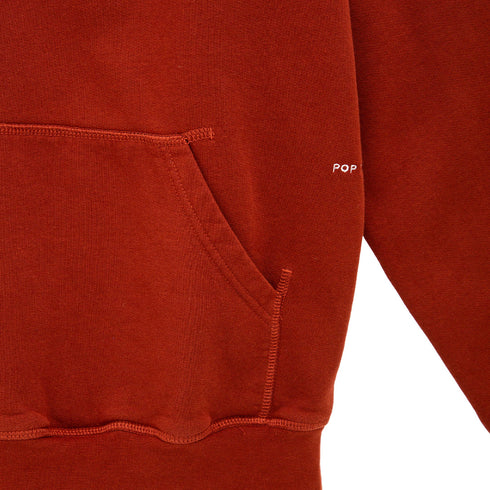 POP Trading Company Logo Hooded Sweat Fired Brick/Mesa Rose POPAW23_01-011 Degli Uberti